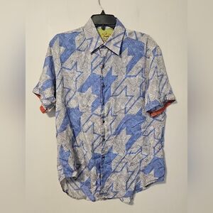 Robert Graham "Silk Road" short sleeve casual shirt. Size Large